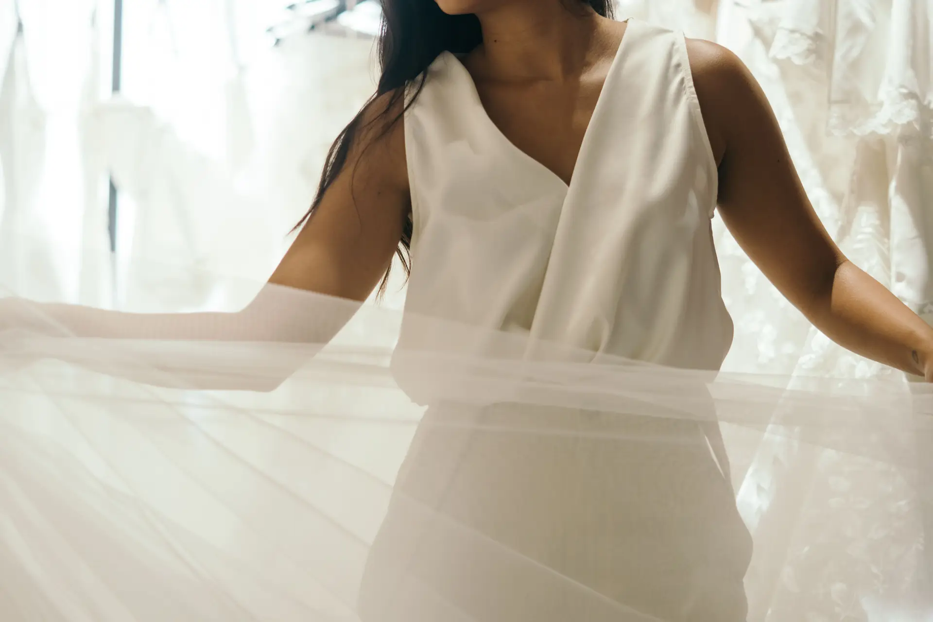 Pure silk wedding dress fabric